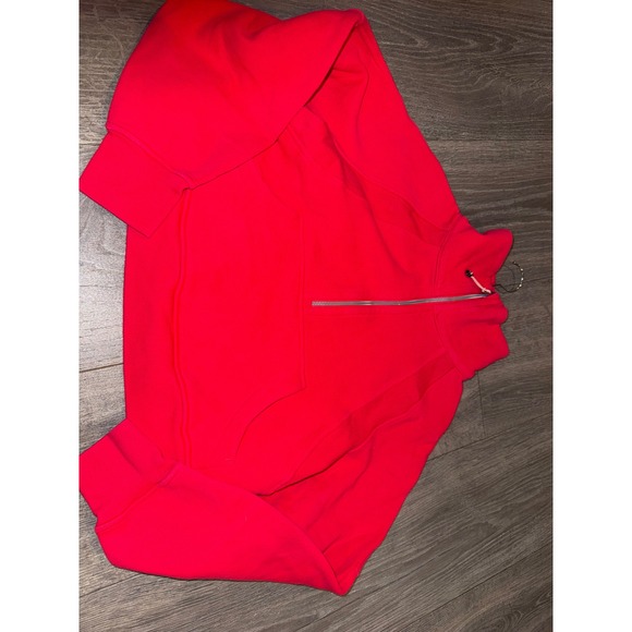 Lululemon xs s Scuba Oversized Half Zip Sweatshirt Pullover carnation Red - Picture 4 of 7